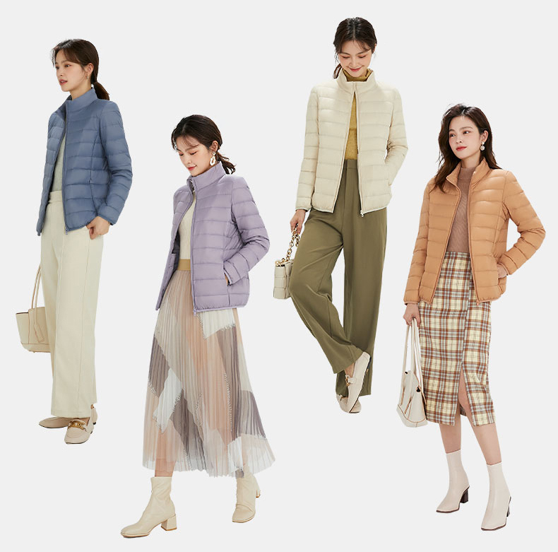 Women's Down Parkas Woman High Quality Ultra Light 90% White Duck Down Jackets Women Long Sleeve Parkas Soft Fabric Short Tops Coat Windbreaker 4