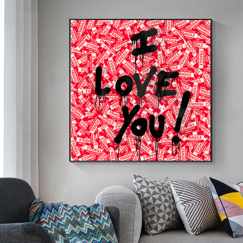 Canvas Painting Modern Graffiti Street Art I LOVE YOU Letter Posters and Prints Wall Art Picture for Living Room Decor Cuadros NO FRAME
Canvas Painting Modern Graffiti Street Art I LOVE YOU Letter Posters and Prints Wall Art Picture for Living Room Decor Cuadros NO FRAME
