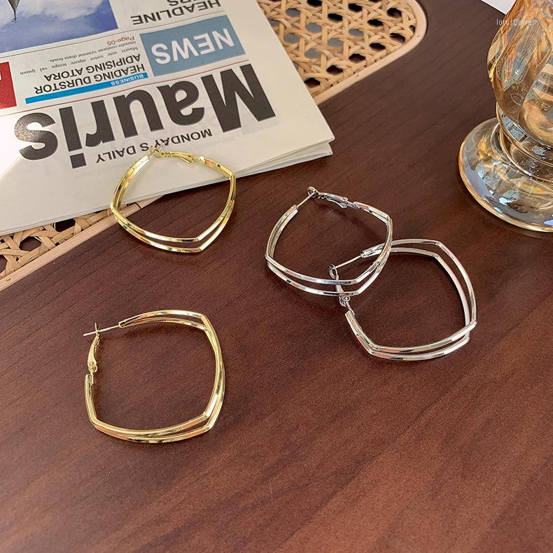 Hoop Earrings Origin Summer Temperament Double-Layer Geometrical Square Earring For Women Trendy Gold Silver Color Metal Jewelry
Hoop Earrings Origin Summer Temperament Double-Layer Geometrical Square Earring For Women Trendy Gold Silver Color Metal Jewelry