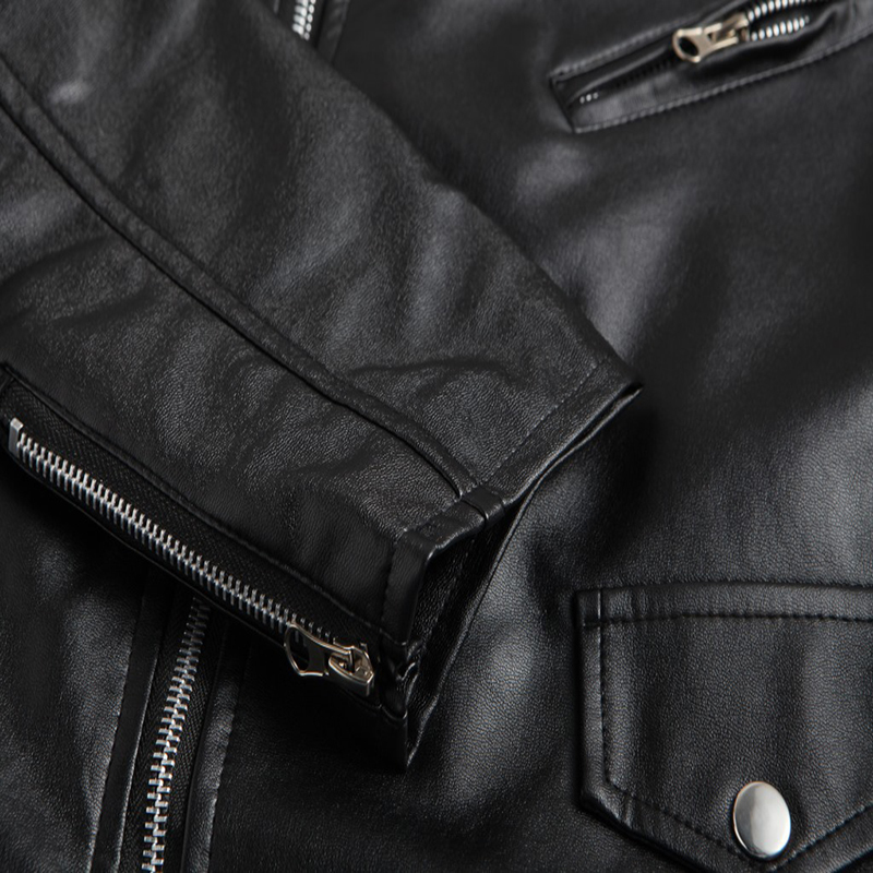 Men's Leather Faux Spring Fashion Motorcycle Jacket Slim Fit Oblique Zipper PU Autumn s Coats Black White 220913