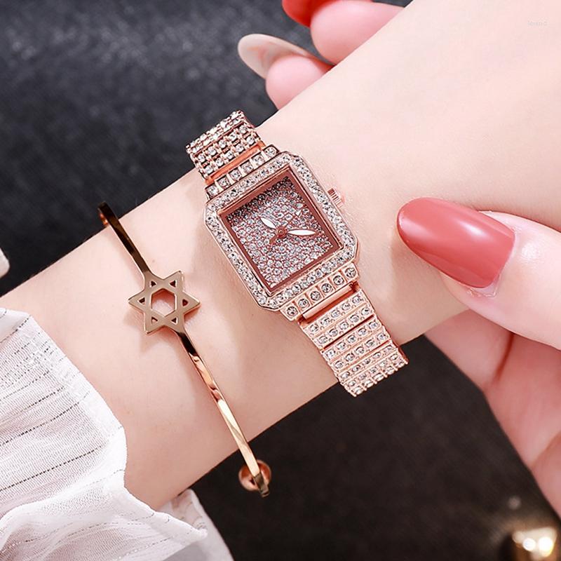 Wristwatches Women Full Rhinestone Bracelet Watches Square Diamond Ladies Watch Gift Quartz Wristwatch Clock, Rose
Wristwatches Women Full Rhinestone Bracelet Watches Square Diamond Ladies Watch Gift Quartz Wristwatch Clock, Rose