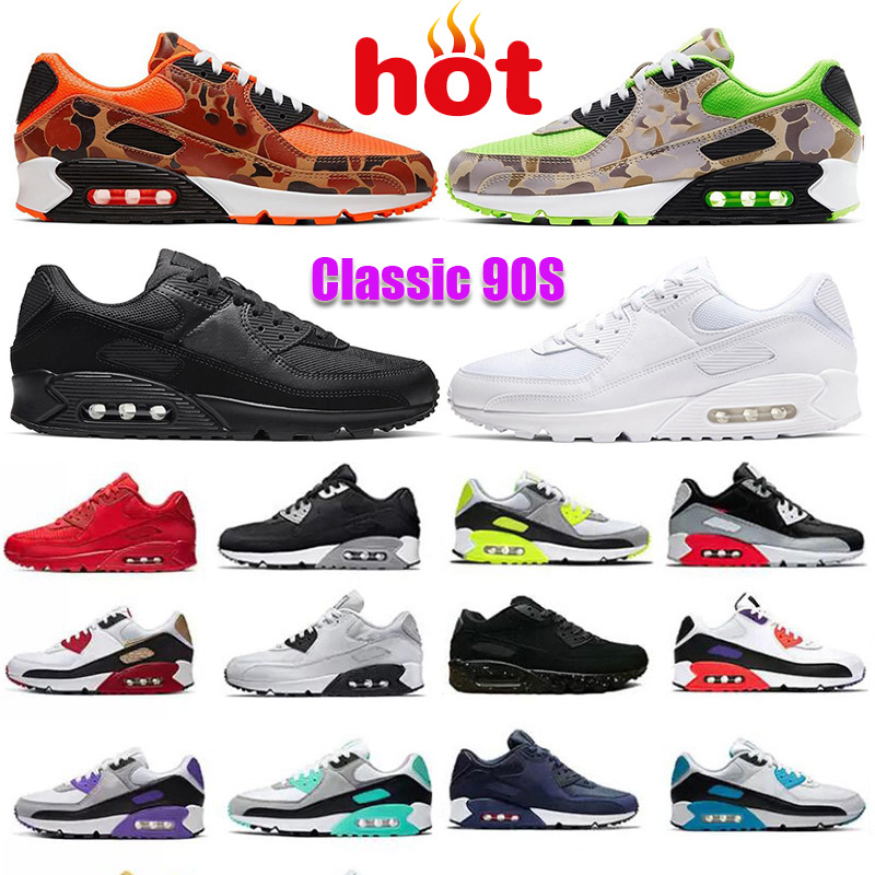 

Shoes Running OG 90 surplus airmaxs running Triple black white Rose Pink Hyper Turquoise Orange Camo Viotech Be True Laser Blue City Pack 90s airs trainer sneakers, 1 valentine’s day 36-45