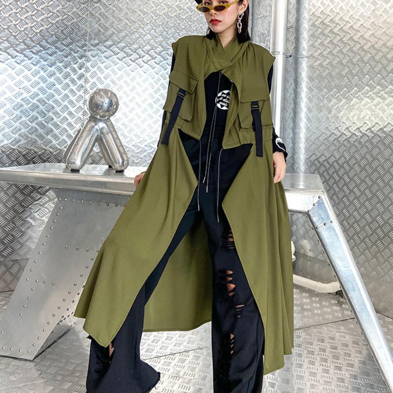 Women's Trench Coats Autumn 2022 Women Fashion Windbreaker Streetwear High Waist Sleeveless Vest Coat Manteau Femme Vintage FZ2561, Black
Women's Trench Coats Autumn 2022 Women Fashion Windbreaker Streetwear High Waist Sleeveless Vest Coat Manteau Femme Vintage FZ2561, Black