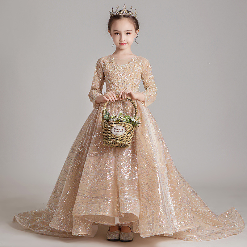 Vintage Lace Flower Girl Dresses Girl Pageant Dresses Sweetheart 2023 Crystal junior Girls Formal Dress Kids Prom Communion Gowns
