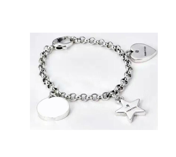 Charm Bracelets GuJia 925 sterling silver double Gletter five-pointed star bracelet female love star letter bracelet lovers gift
Charm Bracelets GuJia 925 sterling silver double Gletter five-pointed star bracelet female love star letter bracelet lovers gift