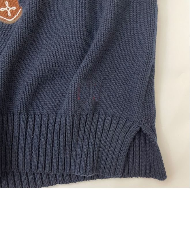 Women's Knits Tees Cotton Coat Winter Cartoon Bear Sweater Women Quality Clothing Fashion Long Sleeve Knitted Pullover Sweater 220914