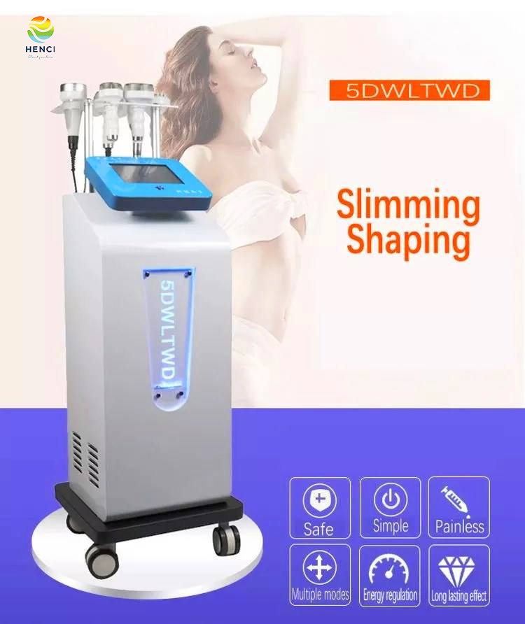 80k Ultrasonic Cavitation Slimming Machine 5D Vibration Suction RF Lifter Massager DDS Micro Current Brush Lymph drainage Body Detox