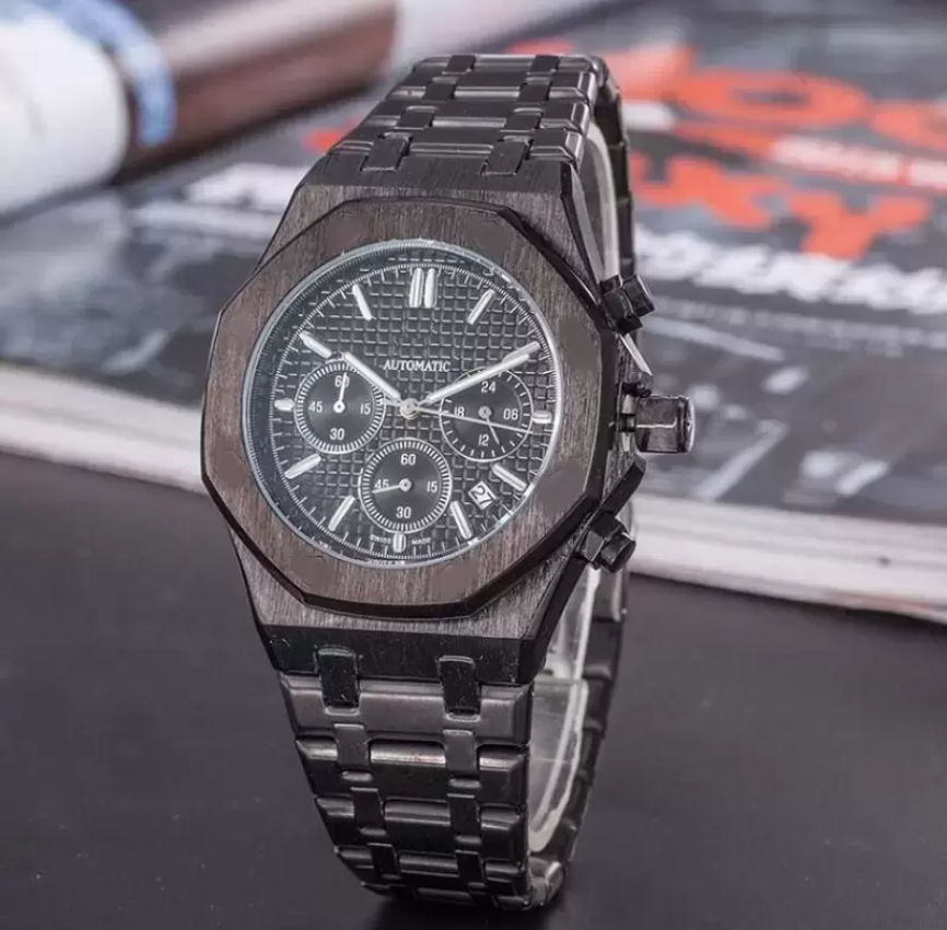 Fashion Silver Gold Men's AP Watches Stainless Steel Material Butterfly Buckle Quartz Watch Dial Diameter 43mm
Fashion Silver Gold Men's AP Watches Stainless Steel Material Butterfly Buckle Quartz Watch Dial Diameter 43mm