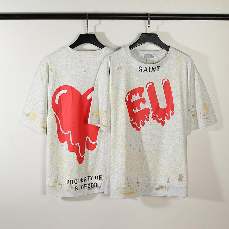 Men's T Shirts Men And Women O Neck Hip Hop Oversized Cotton Summer Tees EU Red Heart Retro Graffiti Distressed Loose Short-sleeved T-shirt, Pic color
Men's T Shirts Men And Women O Neck Hip Hop Oversized Cotton Summer Tees EU Red Heart Retro Graffiti Distressed Loose Short-sleeved T-shirt, Pic color