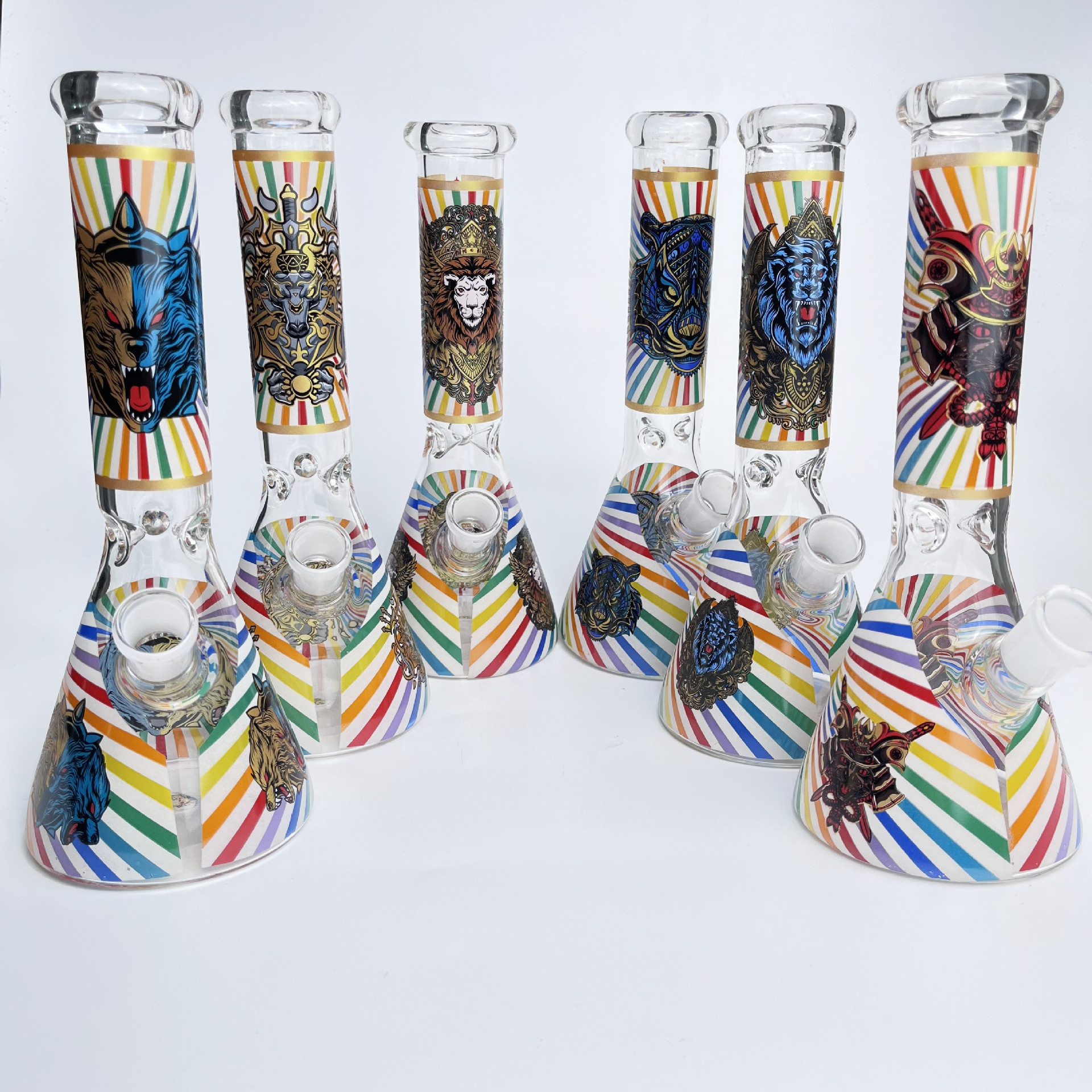 Hookahs Luminus Decal Beaker Bong 9.8" 4mm Thickness Heady Glass Bongs Straight Bong with Ice Catches Retro Cartoon Style
Hookahs Luminus Decal Beaker Bong 9.8" 4mm Thickness Heady Glass Bongs Straight Bong with Ice Catches Retro Cartoon Style