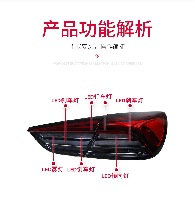 Car Styling Tailligts for Maserati Ghibli Taillight Assembly Ghibli Upgrade New LED Guide Running Lights Turn Signal Reversing Rear Lamp