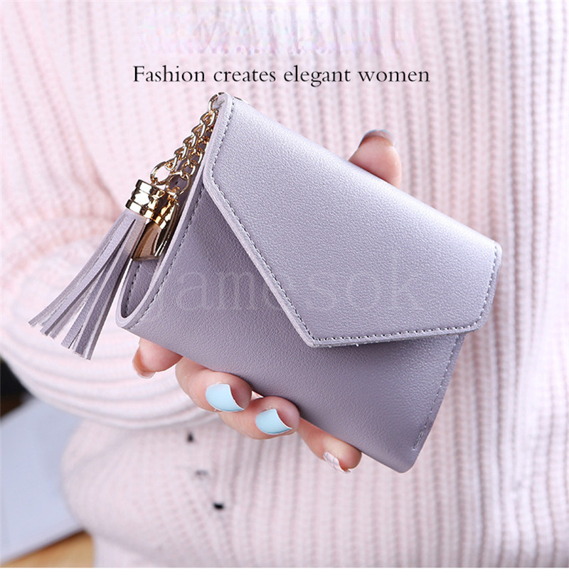 Short Tassel Wallet Women Fashion Purse Female Mini Wallets Korean Students Lovely Purses Females Small for Girl DE753, Multi 
Short Tassel Wallet Women Fashion Purse Female Mini Wallets Korean Students Lovely Purses Females Small for Girl DE753, Multi