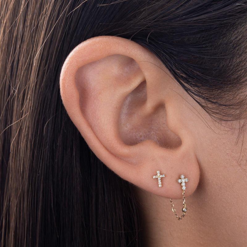Stud Earrings 925 Sterling Silver Minimal Delicate Girl Women Jewelry Tassel Chain Tiny Bezel CZ Cross Earring
Stud Earrings 925 Sterling Silver Minimal Delicate Girl Women Jewelry Tassel Chain Tiny Bezel CZ Cross Earring