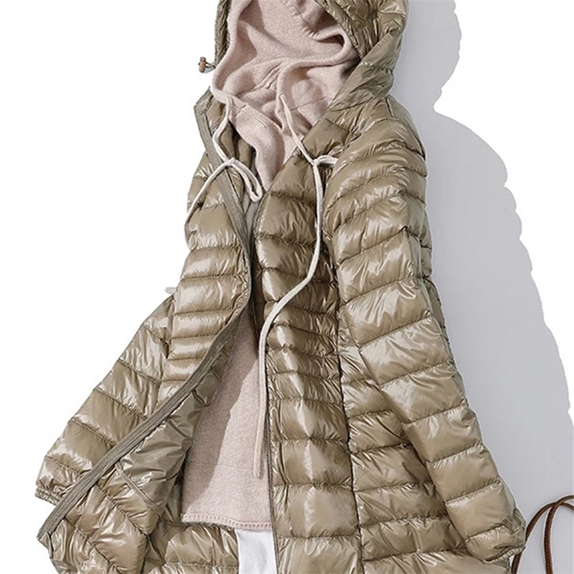 Women's Down Parkas Woman Duck Down Jackets Autumn Winter Hooded Women Down Coat Portable Long Parkas Padded Overcoat, Fruit green
Women's Down Parkas Woman Duck Down Jackets Autumn Winter Hooded Women Down Coat Portable Long Parkas Padded Overcoat, Fruit green