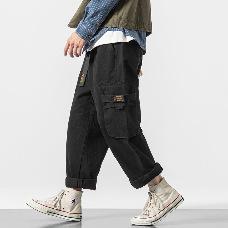 Men's Pants Side Pockets Cargo Harem Joggers Men Military Army Green Casual Harajuku Streetwear Sweatpant Male baggy 220914