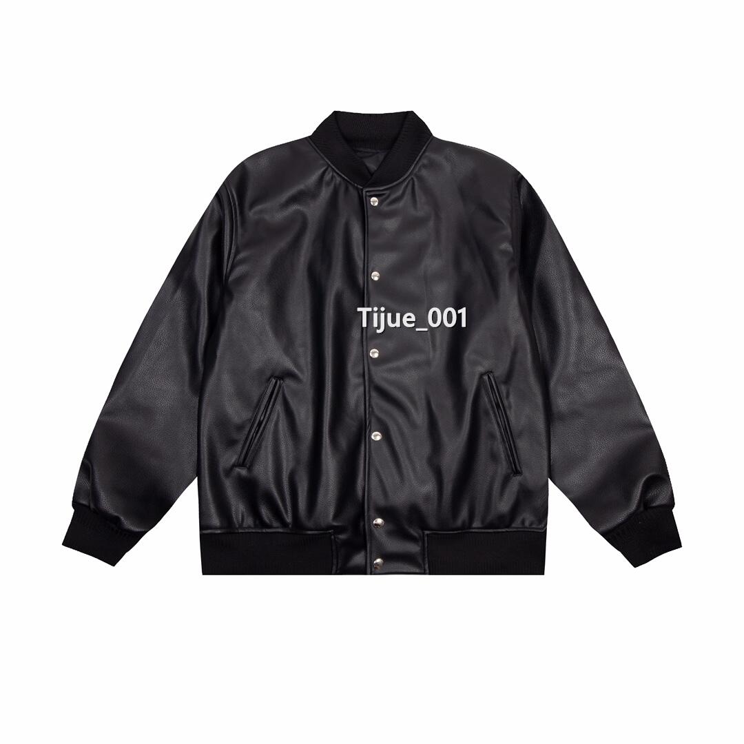 22SS France New PU Leather Baseball Jackets Early Autumn Winter Classic Letter Jacket High End Limited Casual Coat Man Women Fashion Street Outwear TJAMJK103, Black
22SS France New PU Leather Baseball Jackets Early Autumn Winter Classic Letter Jacket High End Limited Casual Coat Man Women Fashion Street Outwear TJAMJK103, Black
