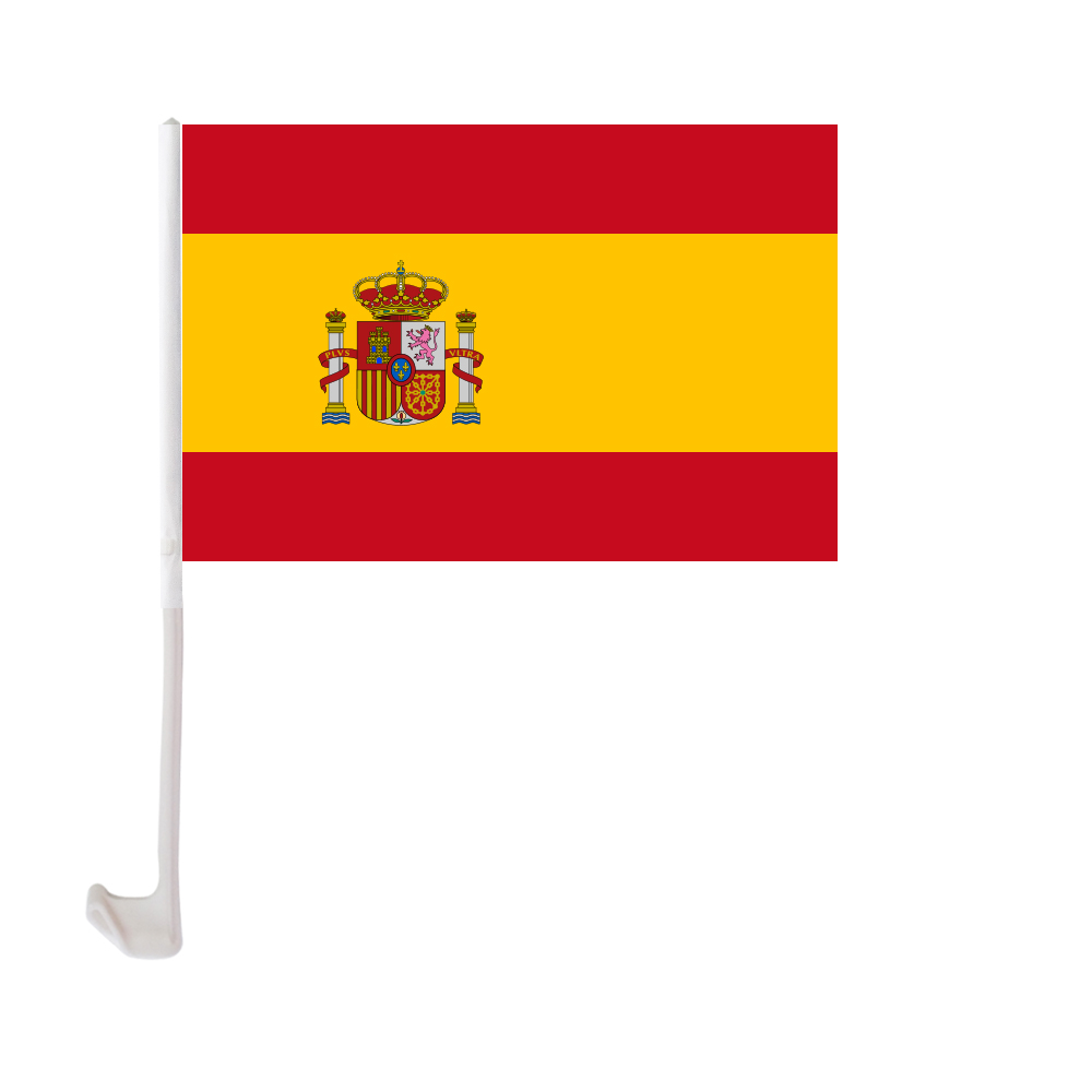 Spain Car Flag 30x45cm Window Clip Spainish Flags Polyester UV Protection Car Decoration Banner with Flagpole
Spain Car Flag 30x45cm Window Clip Spainish Flags Polyester UV Protection Car Decoration Banner with Flagpole