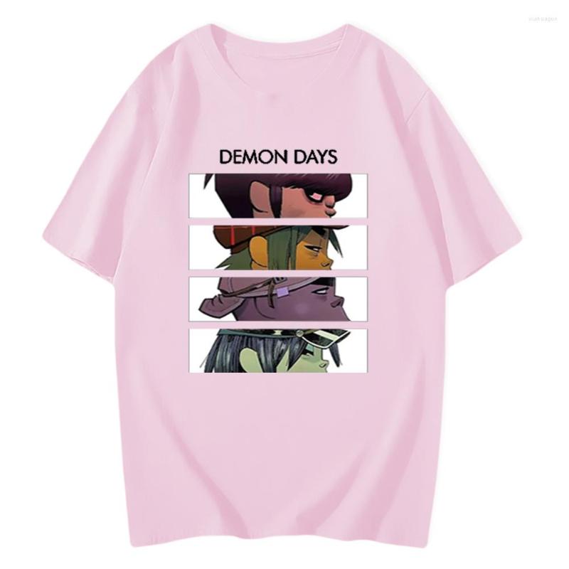 Men's T Shirts Music Gorillaz T-shirt Tops Women's Streetwear Hip-hop Clothes Costumes Men Tshirt Oversized Cotton Short Sleeve Summer