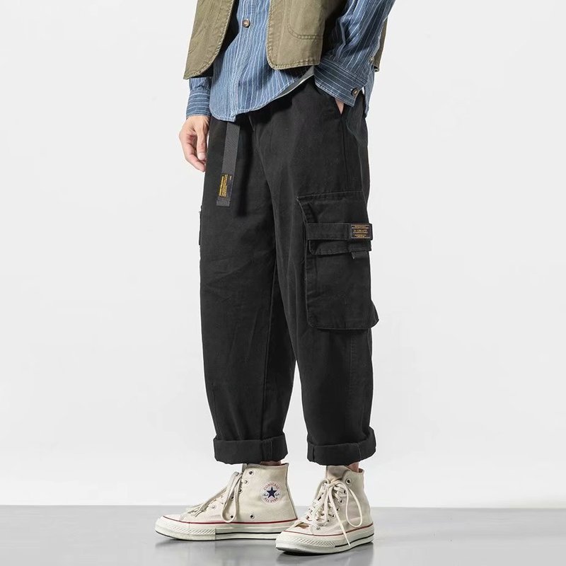Men's Pants Side Pockets Cargo Harem Joggers Men Military Army Green Casual Harajuku Streetwear Sweatpant Male baggy 220914