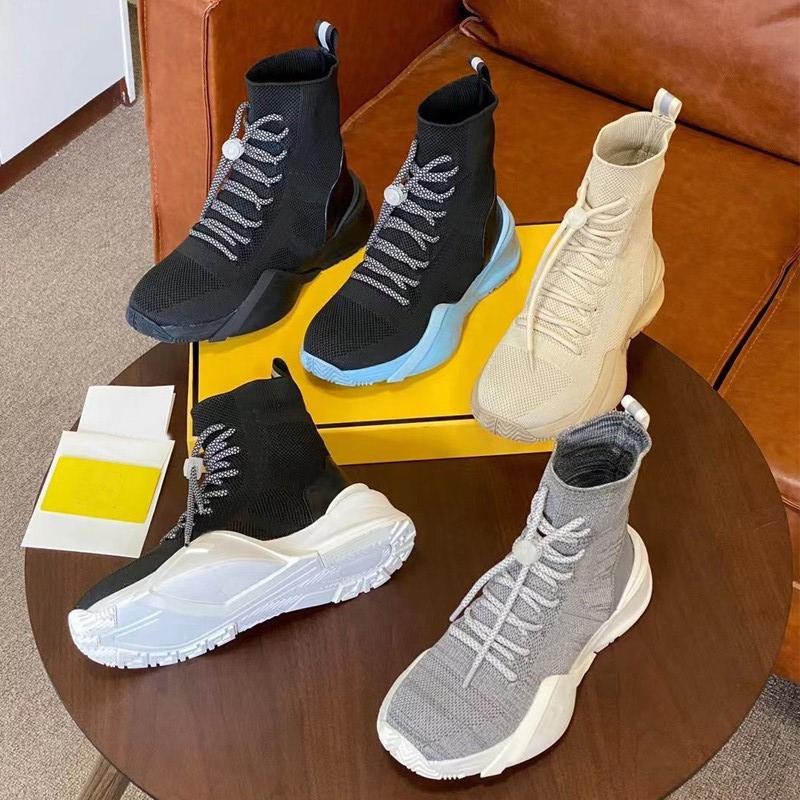 Thick bottom Socks boots Spring Autumn classic Sexy gym Casual women designer Shoes Fashion men sports knitted elastic platform boot Lady Lace up Thick sneakers 35-45, All black
Thick bottom Socks boots Spring Autumn classic Sexy gym Casual women designer Shoes Fashion men sports knitted elastic platform boot Lady Lace up Thick sneakers 35-45, All black
