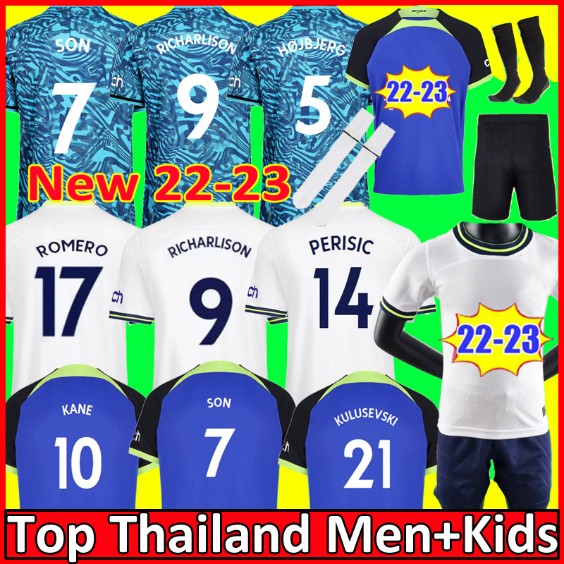 22 23 PERISIC ROMERO RICHARLISON KANE SON KULUSEVSKI Soccer Jerseys HOJBJERG 2022 2023 LUCAS DELE Football kit shirt BRYAN tottenham tops Men kids sets Unifrom, 21-22 third
22 23 PERISIC ROMERO RICHARLISON KANE SON KULUSEVSKI Soccer Jerseys HOJBJERG 2022 2023 LUCAS DELE Football kit shirt BRYAN tottenham tops Men kids sets Unifrom, 21-22 third