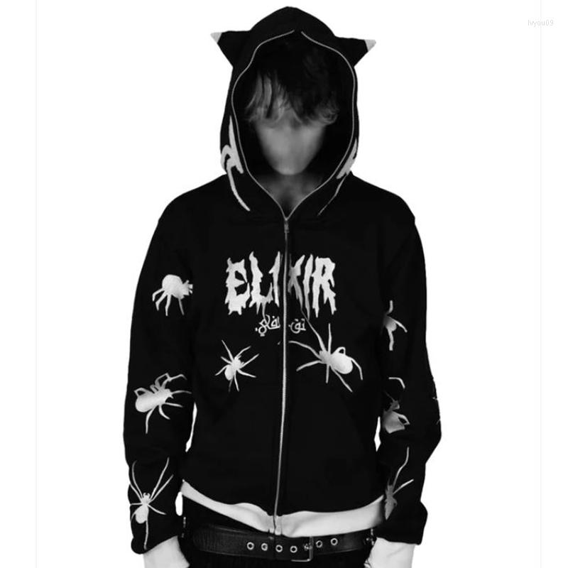 Men' Hoodies Hoodie Full Zip Gothic Unisex Long Sleeve Sweatshirts Man Harajuku Retro Web Lettering Print Jackets Zipper, 643-black
Men' Hoodies Hoodie Full Zip Gothic Unisex Long Sleeve Sweatshirts Man Harajuku Retro Web Lettering Print Jackets Zipper, 643-black