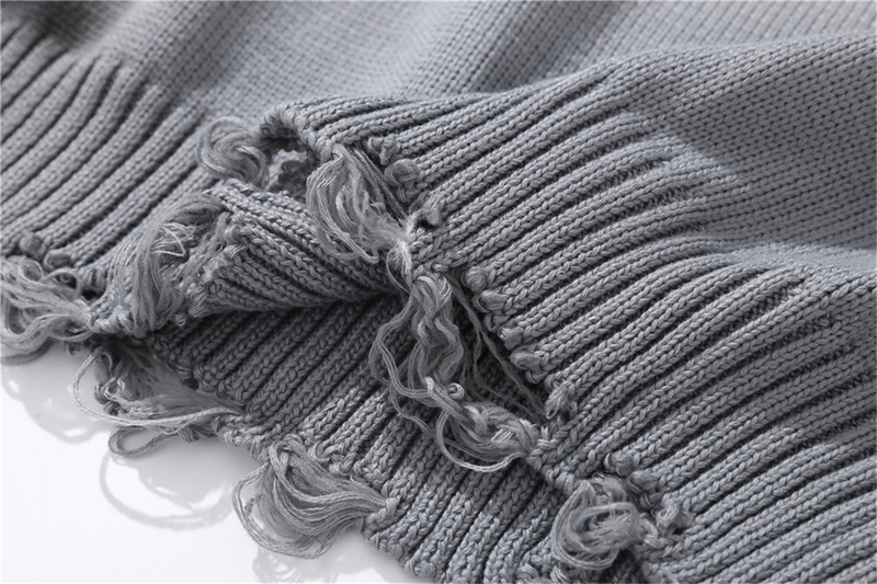 Men s Sweaters Graffiti Men Autumn Streetwear Hip Hop Male Pullovers Harajuku Cotton Casual Hole Oversize Couple Knitted 220913