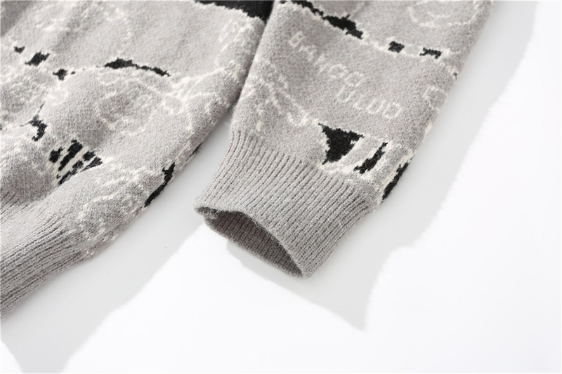 Men s Sweaters Cartoon Sheep Pattern Men Sweater Streetwear Knitted Pullovers Autumn Harajuku Hip Hop Cotton Oversize Pullover 220913