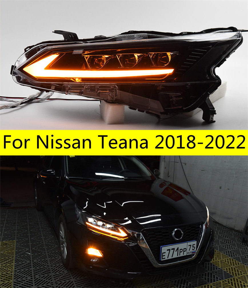 Headlight All LED For Nissan Teana 20 18-2022 Altima LED Turn Signal Lights DRL High Beam Daytime Running Light