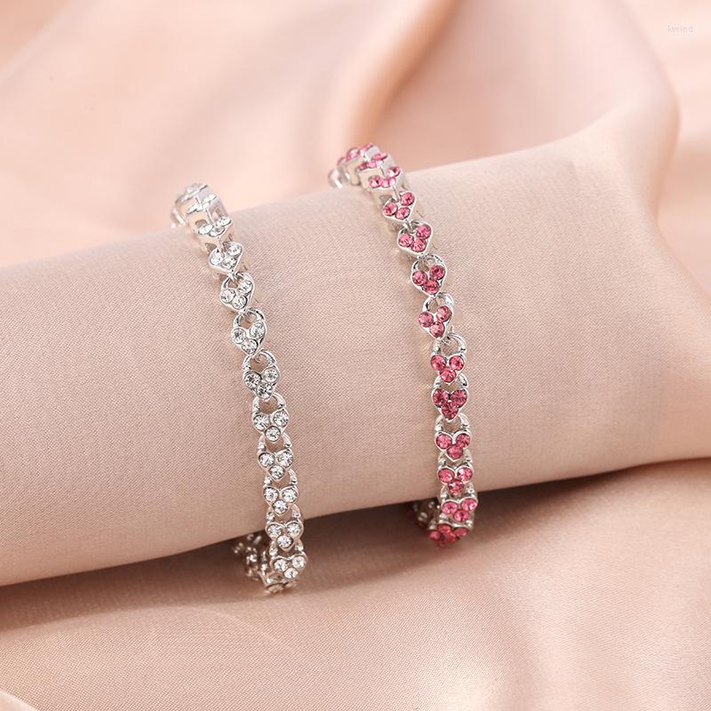 Link Bracelets Women Silver Color For Female Red White Crystal Heart Charm Bracelet Bridal Wedding Fine Jewelry Friendship Gift
Link Bracelets Women Silver Color For Female Red White Crystal Heart Charm Bracelet Bridal Wedding Fine Jewelry Friendship Gift