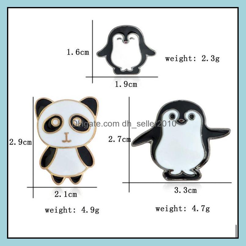 Pins Brooches Customized Hard Enamel Pin Brooches Lovely Panda Penguin Animal Jewelry Custom Men Women Kids Charms Alloy Bk Brooch 1 Dh1Bx