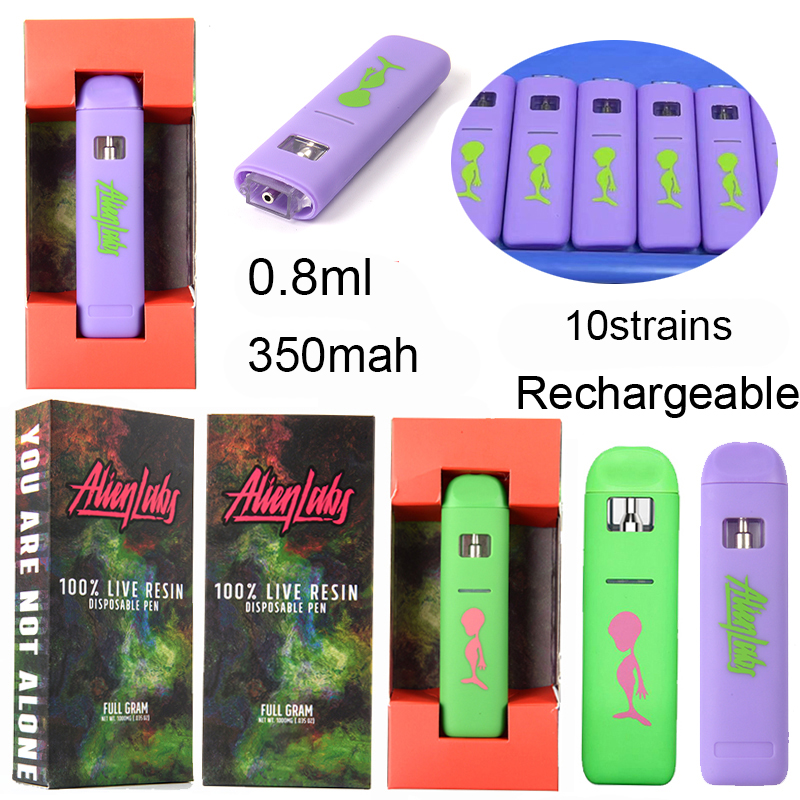 0.8ml ALIENLABS Rechargeable Disposable Pens E cigarettes Alien Labs Live Resin Vapes Pen empty Pod 350mah
0.8ml ALIENLABS Rechargeable Disposable Pens E cigarettes Alien Labs Live Resin Vapes Pen empty Pod 350mah