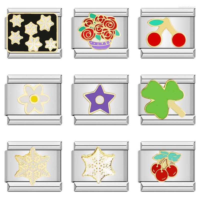 Charms Hapiship Fashion Glaze Flower Star Snowflake Cherry Italian Links Charm Fit 9mm Bracelet Stainless Steel Jewelry Making DJ097
Charms Hapiship Fashion Glaze Flower Star Snowflake Cherry Italian Links Charm Fit 9mm Bracelet Stainless Steel Jewelry Making DJ097