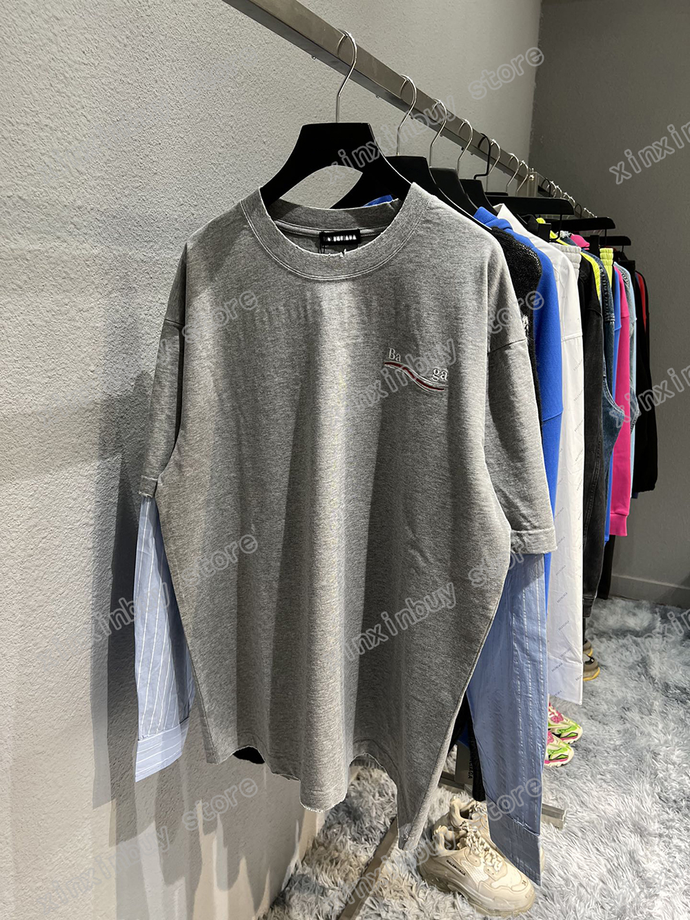 xinxinbuy Men designer Tees shirts Paris sea Wave letter embroidery Panelled long sleeve cotton women gray XS-L, Multi
xinxinbuy Men designer Tees shirts Paris sea Wave letter embroidery Panelled long sleeve cotton women gray XS-L, Multi