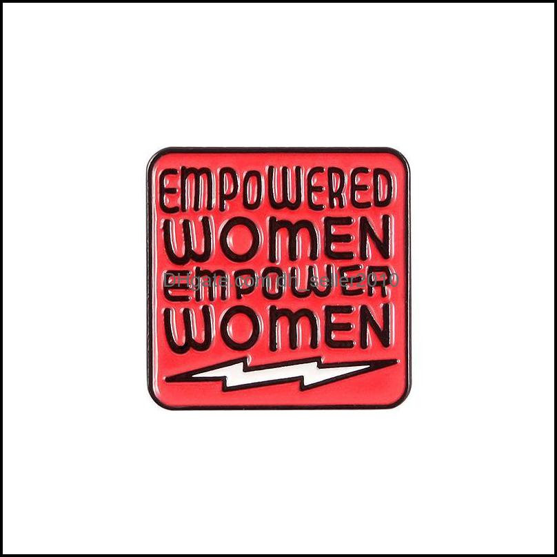 Pins Brooches Enamel Pins Feminism Brooches Empowered Women Badge Advocating Equality Pin Jewelry Gift For Friends 6119 Q2 Drop Deli Dhra5
