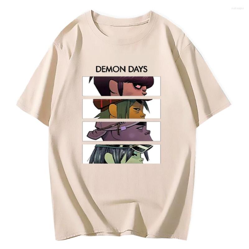 Men's T Shirts Music Gorillaz T-shirt Tops Women's Streetwear Hip-hop Clothes Costumes Men Tshirt Oversized Cotton Short Sleeve Summer