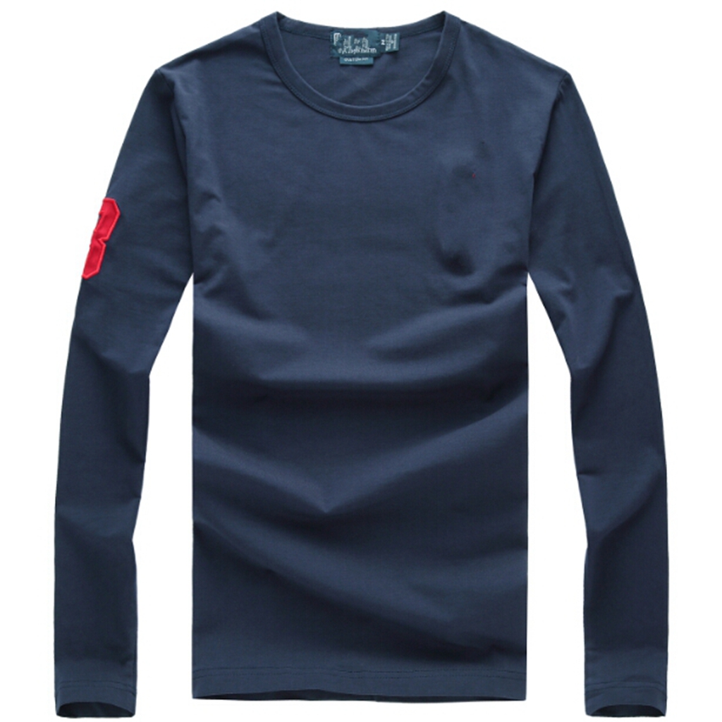 Wholesale package mail 2183 pieces of new polos shirts in autumn and winter Europe and America men's long sleeved casual cotton large fashion sweater sweaters s-2XL