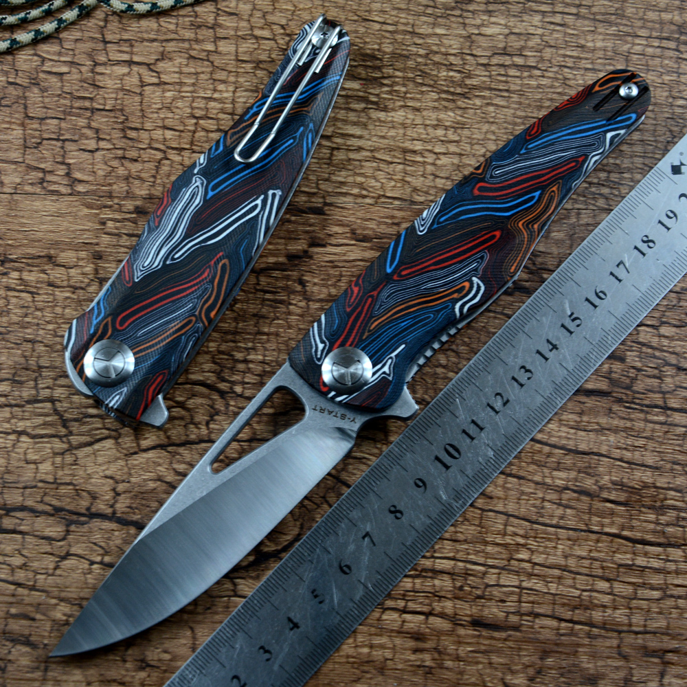 Y-START Utility Camping Outdoor Survival Pocket Knives D2 Steel Blade Colorful G10 Handle Flipper Fast Open LK5031Da
Y-START Utility Camping Outdoor Survival Pocket Knives D2 Steel Blade Colorful G10 Handle Flipper Fast Open LK5031Da