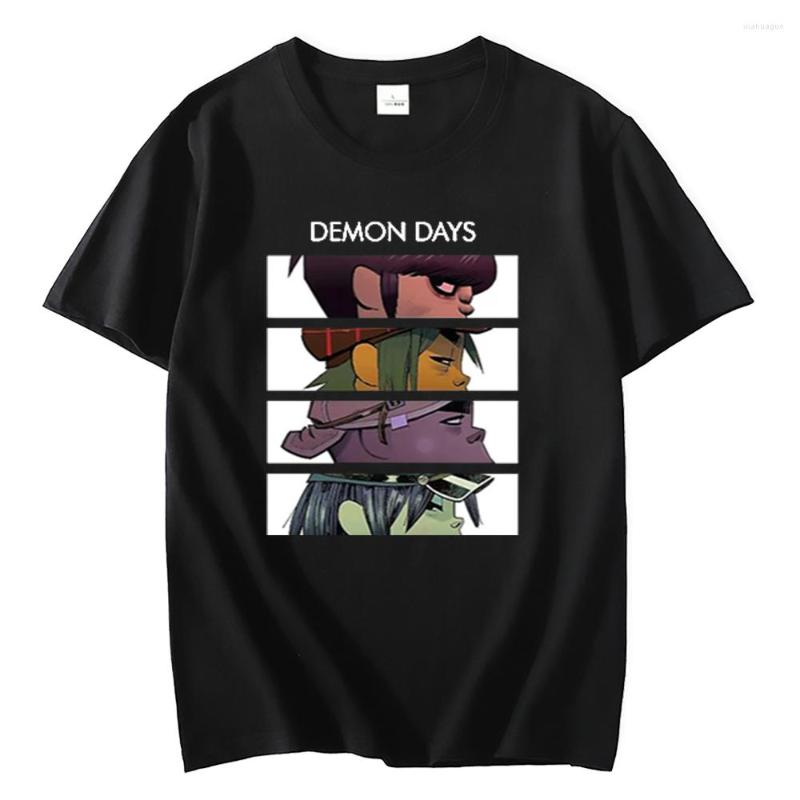 Men's T Shirts Music Gorillaz T-shirt Tops Women's Streetwear Hip-hop Clothes Costumes Men Tshirt Oversized Cotton Short Sleeve Summer