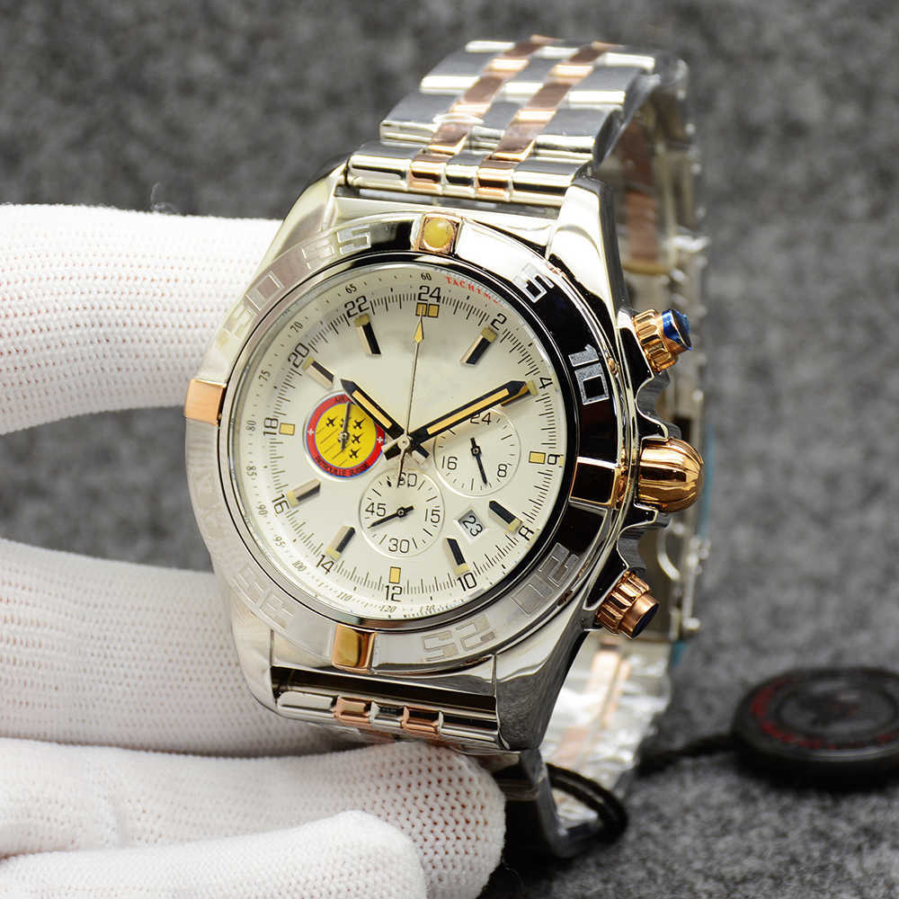 Chronomat Patrouille Air Watch Quality Navitimer Chronograph Two Tone Quartz Silver Dial 50TH ANNIVERSARY Men Watch Steel Strap Mens
Chronomat Patrouille Air Watch Quality Navitimer Chronograph Two Tone Quartz Silver Dial 50TH ANNIVERSARY Men Watch Steel Strap Mens