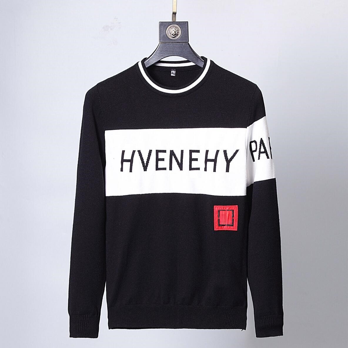New Women Men's Sweaters Slim Knit Round Neck Letter Sweater Ins Pullover Long Sleeved Shirt Men Fashion, Black
New Women Men's Sweaters Slim Knit Round Neck Letter Sweater Ins Pullover Long Sleeved Shirt Men Fashion, Black