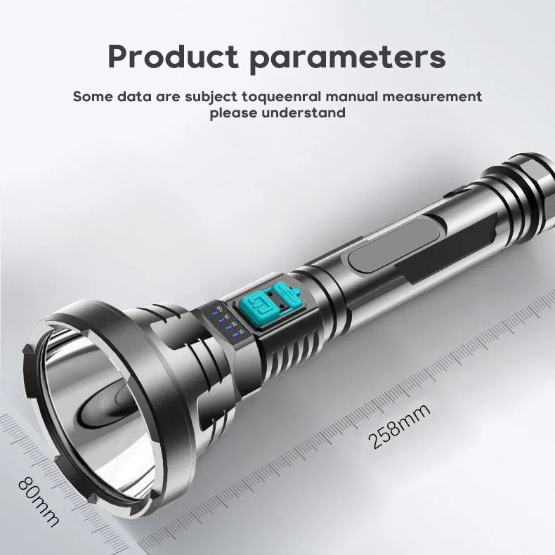 100000LM Powerful LED Flashlight High Power Rechargeable 1000m Lighting Waterproof Tactical Torch Camping Outdoor Lights Lamp