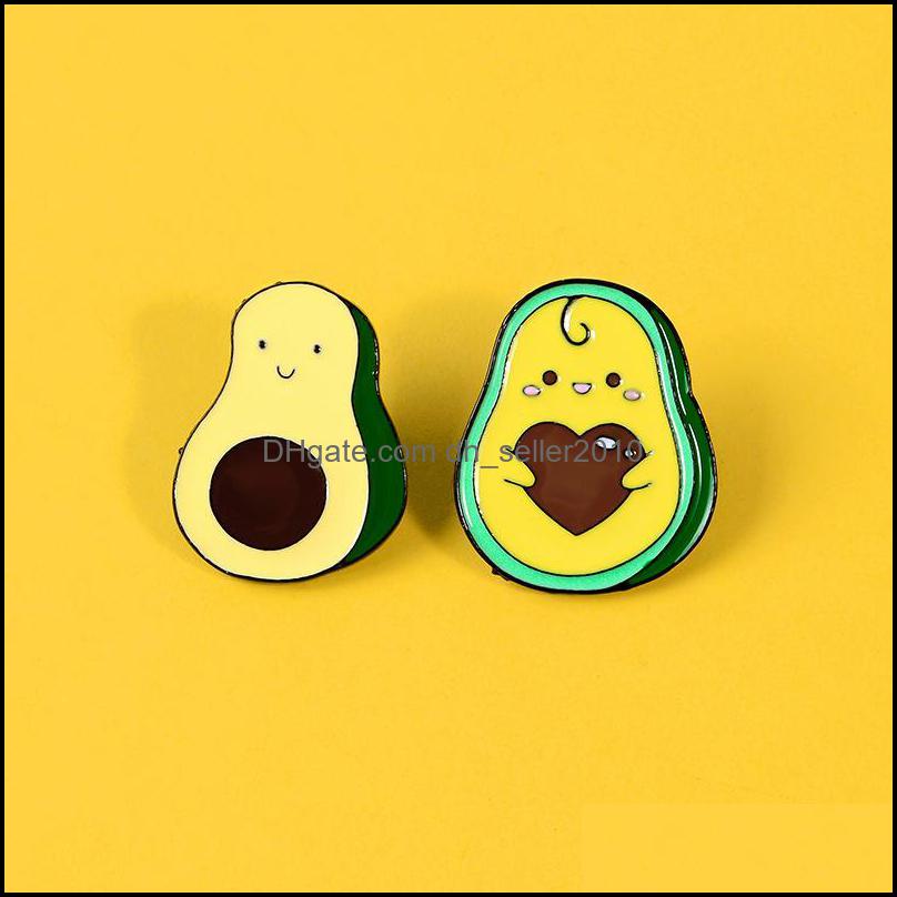 Pins Brooches Avocado Holding Heart Enamel Pin Denim Clothing Brooch Backpack Lapel Button Badge Cartoon Jewelry 6118 Q2 Drop Deliver Dhn1L