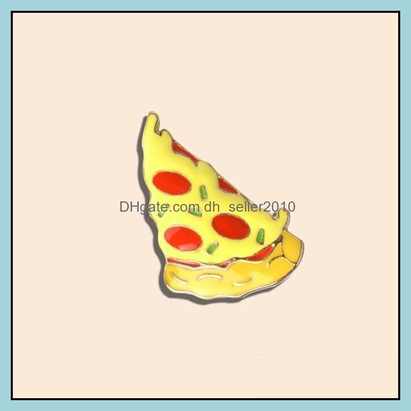 Pins Brooches Customized Hamburger Pizza Enamel Pin Oil Drop Denim Brooches Women Men Jewelry Cartoon Interest Badge Brooch 1208 D3 Dhdfm