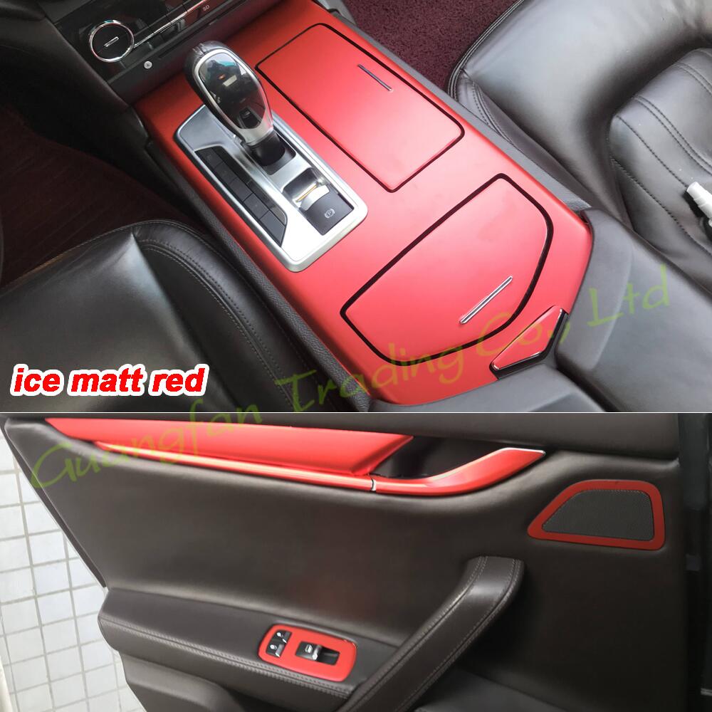 3D/5D Carbon Fiber Car Interior Cover Console Color Sticker Decals Product Parts Accessories For Maserati Quattroporte 2013-2021