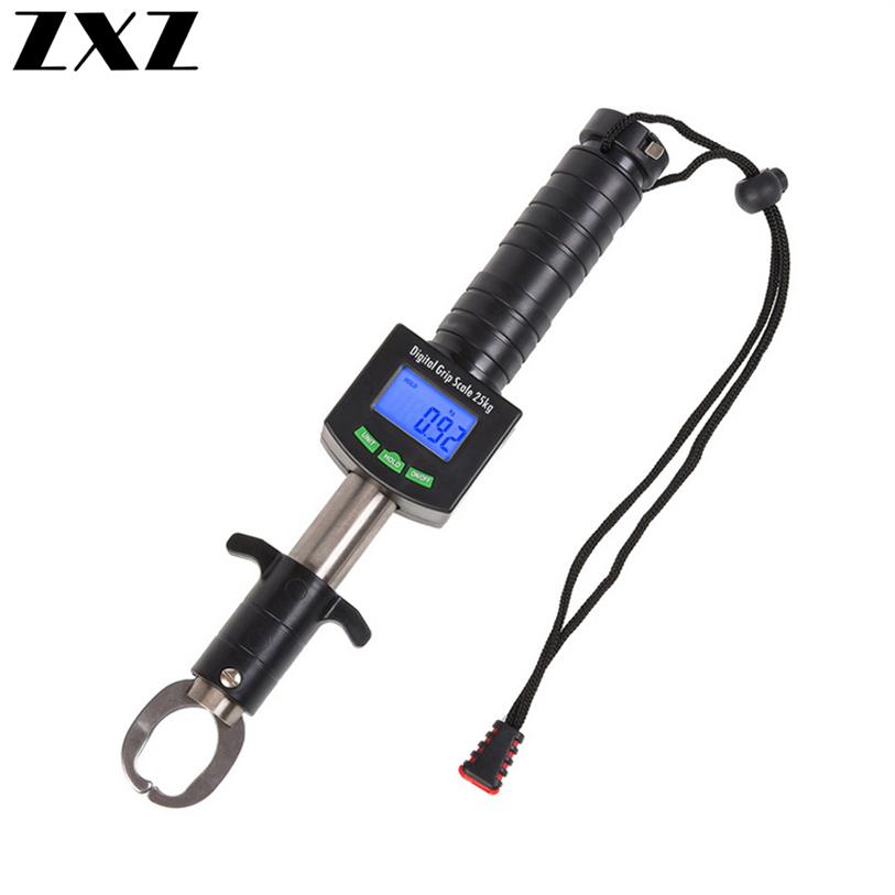 Digital Electronic Display Sea Fishing Grip with Weight Ruler Stainless Steel Clip Control Catcher Fish Tool Gripper Grabber291T