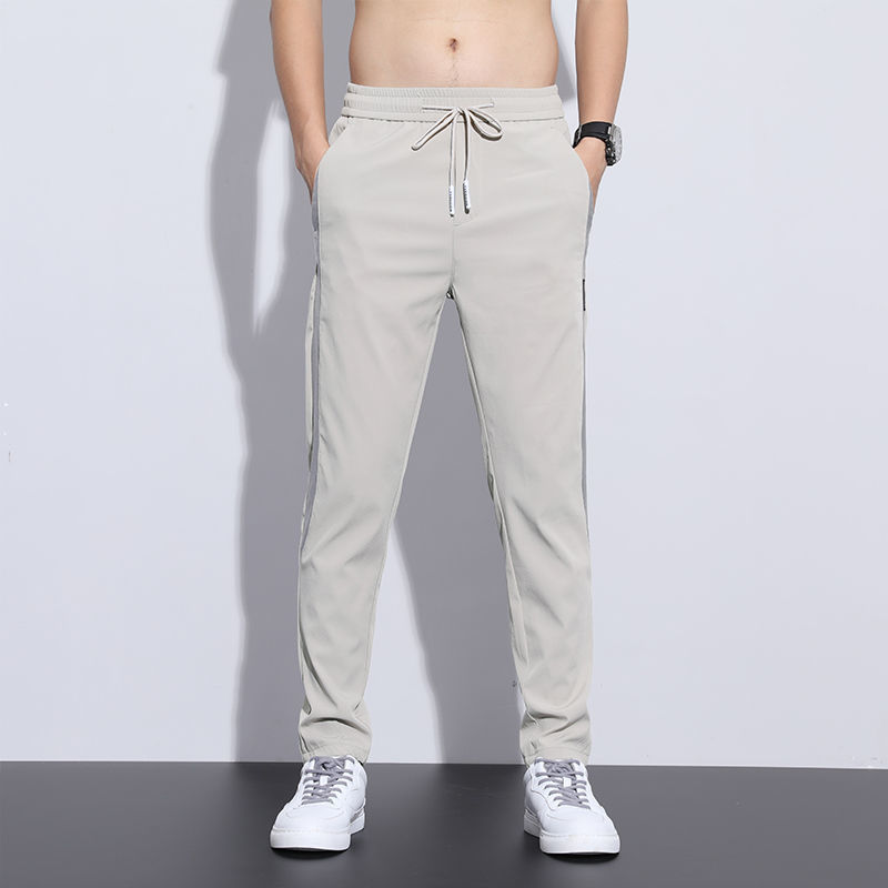 Men's Pants Casual Pants Men Sweatpants Sport Black Gray Solid color Straight Trousers Elastic waist Comfortable 220914