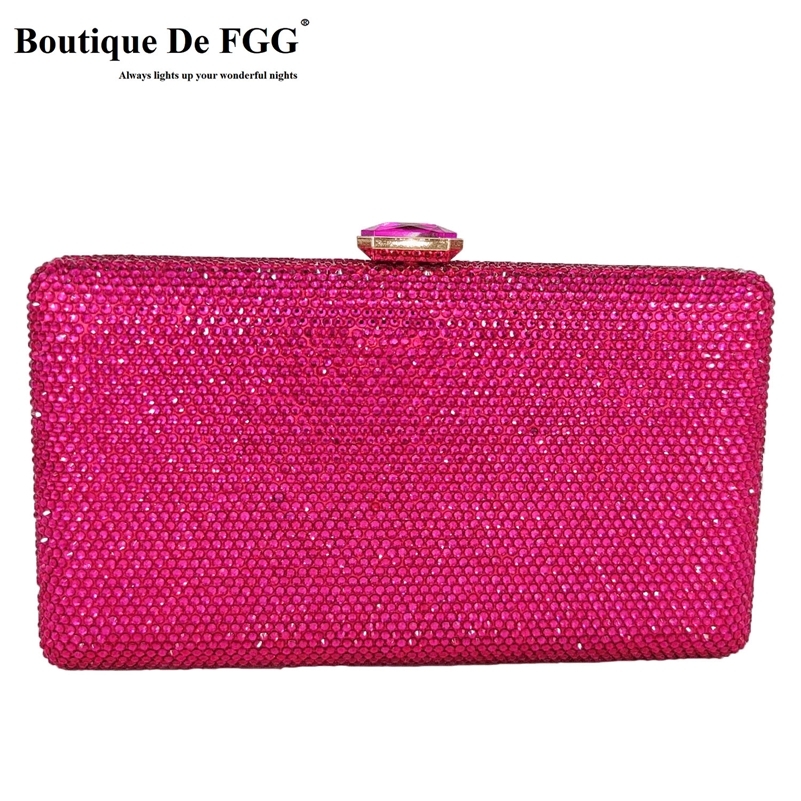 Evening Bags Boutique De FGG Fuchsia Women Crystal Clutch Wedding Bridal Box Handbags Party Dinner Diamond Purse 220913
Evening Bags Boutique De FGG Fuchsia Women Crystal Clutch Wedding Bridal Box Handbags Party Dinner Diamond Purse 220913