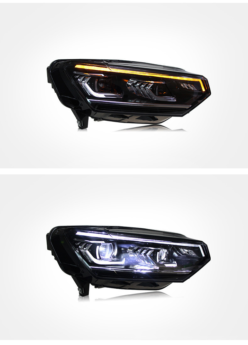 Car Headlights LED Lights for VW Tayron 20 19-2022 LED Double Lens Streamer Turn Signal High Beam Daytime Running Light