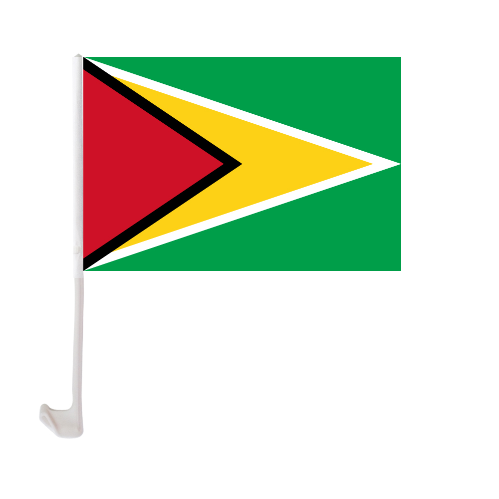 30x45cm Guyana Car Flag Polyester UV Protection Window Clip Car Decoration Banner with Flagpole
30x45cm Guyana Car Flag Polyester UV Protection Window Clip Car Decoration Banner with Flagpole